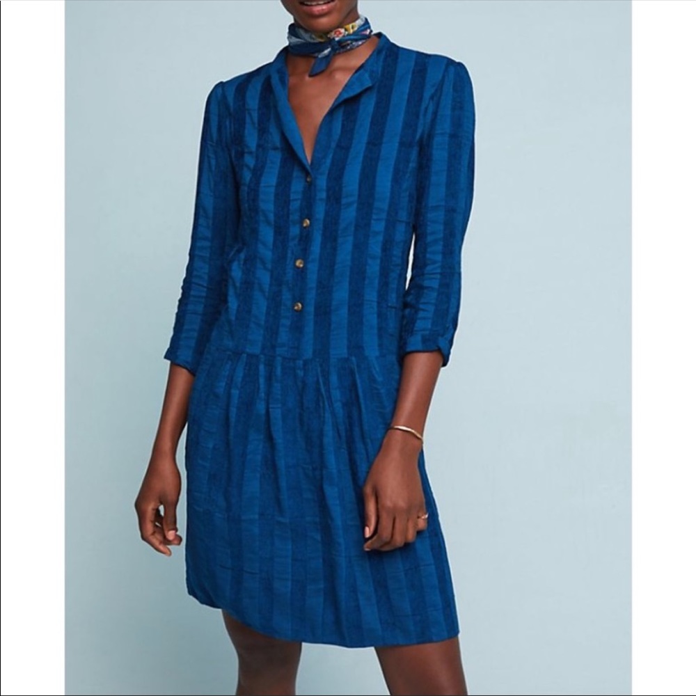 The Odells Striped Drop-Waist Dress from Anthropology